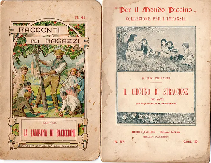 Fascicoletti destinati ai lettori più giovani. Costituirono la produzione più significativa di Giulio Erpianis.