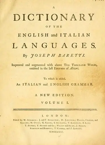 Dizionario italiano-inglese - Giuseppe Baretti