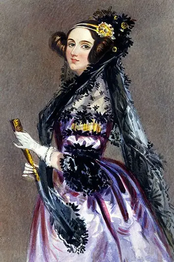 Ritratto di Ada Lovelace nel 1840.