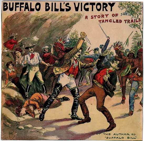 Esempio di pubblicazione contenente le avventure immaginarie di Buffalo Bill.