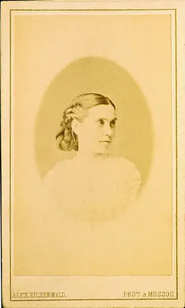Apollinarija Suslova in un ritratto del 1867.