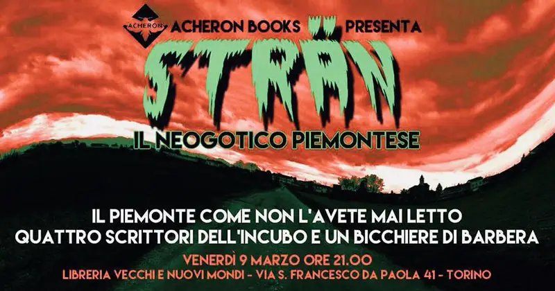 Locandina di uno degli incontri del collettivo Strän, il neogotico piemontese.