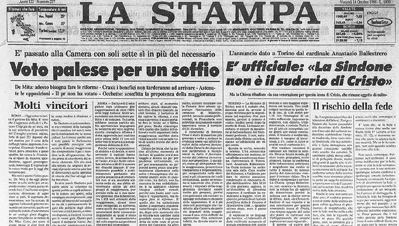 La prima pagina de 