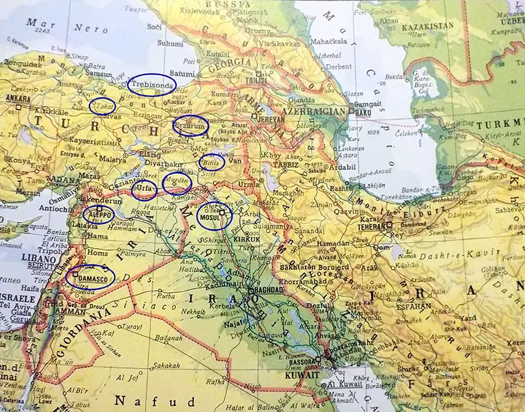 Carta fisica della Turchia, del Caucaso e del Vicino Oriente (2000).