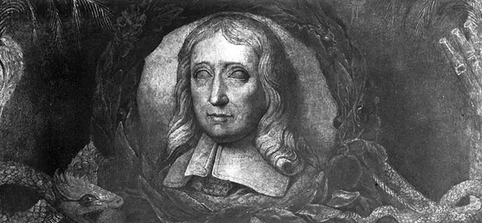 John Milton in una pittura ad acqua realizzata da William Blake (1801 circa, Manchester City Art Gallery).