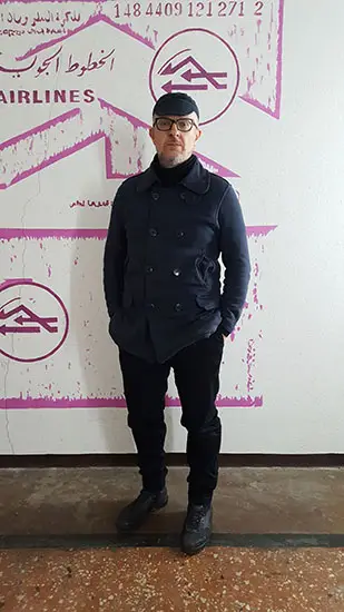 Flavio Favelli in occasione di Art City Bologna 2017.