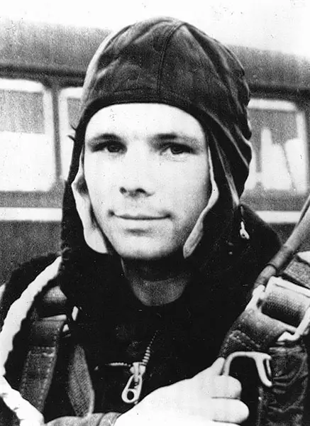 Foto di Yuri Gagarin scattata durante il periodo di addestramento.