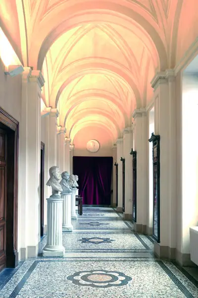 Galleria del Palazzo degli Istituti Anatomici, dove è ospitato il Museo (Foto © Museo della Frutta