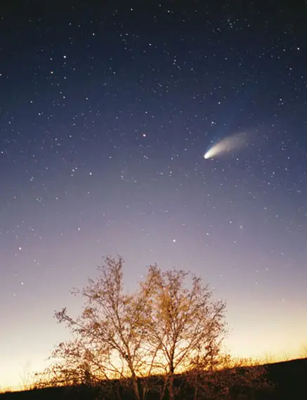 La cometa Hale-Bopp del 1997 vista dalla Croazia.