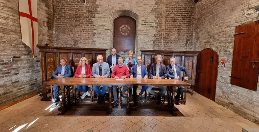 Fotografia scattata il 12 febbraio 2020 all'atto fondativo della Fondazione presso gli spazi dell'associazione culturale Famija Albeisa.