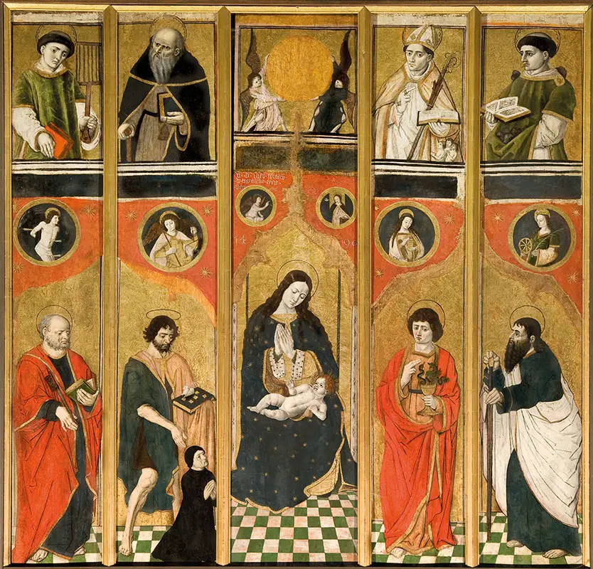 Il Polittico della Parrocchiale di Celle Macra, 1496 (© Diocesi di Saluzzo – Ufficio Beni Culturali Ecclesiastici).