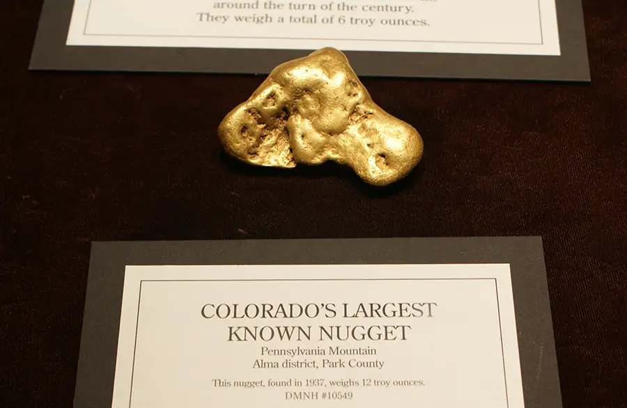 La più grande pepita d'oro del Colorado, trovata nel 1937.