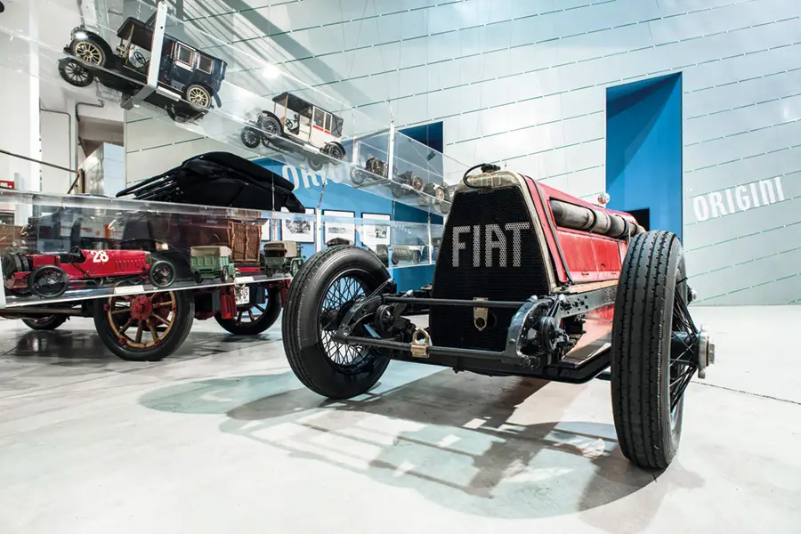 Primo piano della Mefistofele, mitica vettura da record che fa parte della collezione del Centro Storico Fiat (© A.S.F.).